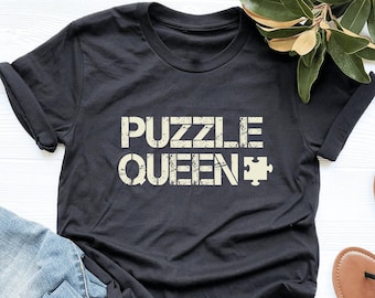Puzzle Queen Shirt, Jigsaw Puzzle Shirt, Puzzle Lover Gift, Queen Shirt, Womens Shirt, V-Neck, Tank Top, Sweatshirt, Hoodie