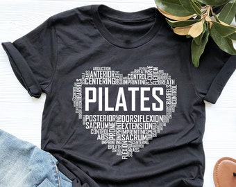 Pilates Heart Shirt, Pilates Shirt, Pilates Gift, Pilates T Shirt, V-Neck, Tank Top, Sweatshirt, Hoodie