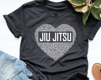 Jiu Jitsu Heart T Shirt, JiuJitsu Shirt, JiuJitsu Practice, Martial Arts, Jiu Jitsu Lover, Gift, V-Neck, Tank Top, Sweatshirt, Hoodie