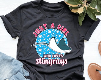 Just A Girl Who Loves Stingrays Shirt, Stingray Shirt, Stingray Lover Shirt, Stingray Gift, V-Neck, Tank Top, Sweatshirt, Hoodie