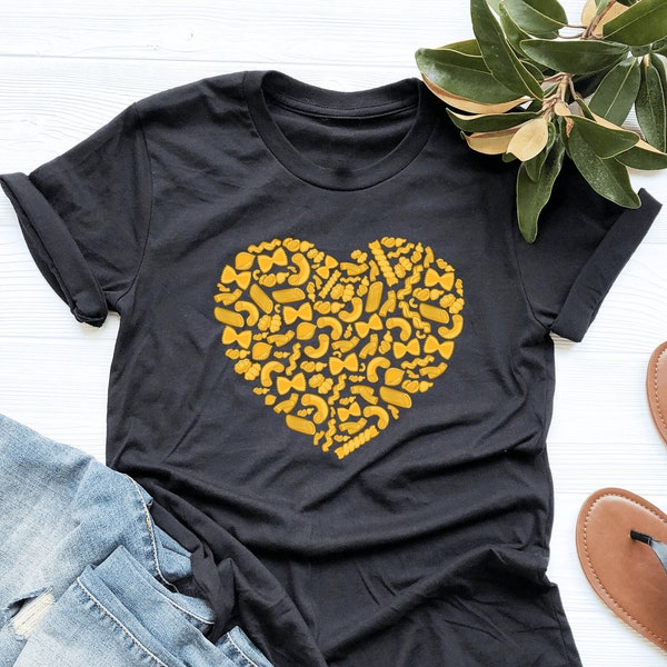 Pasta Heart Vectors Shirt, Pasta Lover Shirt, Pasta Lover Gift, V-Neck, Tank Top, Sweatshirt, Hoodie