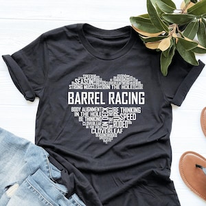Barrel Racing Hearts Shirt, Barrel Racing Horse Riding Shirt, Equestrian Barrel Racer Gift, V-Neck, Tank Top, Sweatshirt, Hoodie