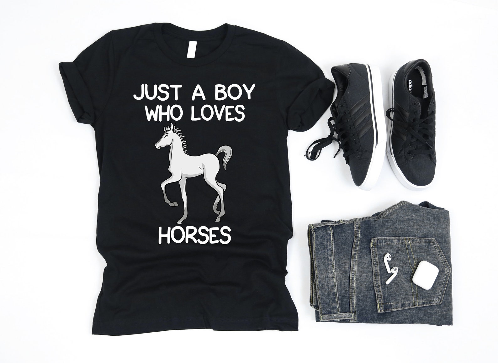 Just A Boy Who Loves Horses Shirt Horses Shirt Horse Lover Etsy