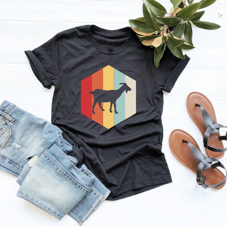 Retro Goat Silhouette Shirt, Goat Shirts, Goat Gifts, Goat Tshirt, Goat Owner, Goat Shirt, Goat Gift, V-Neck, Tank Top, Sweatshirt, Hoodie bild 1