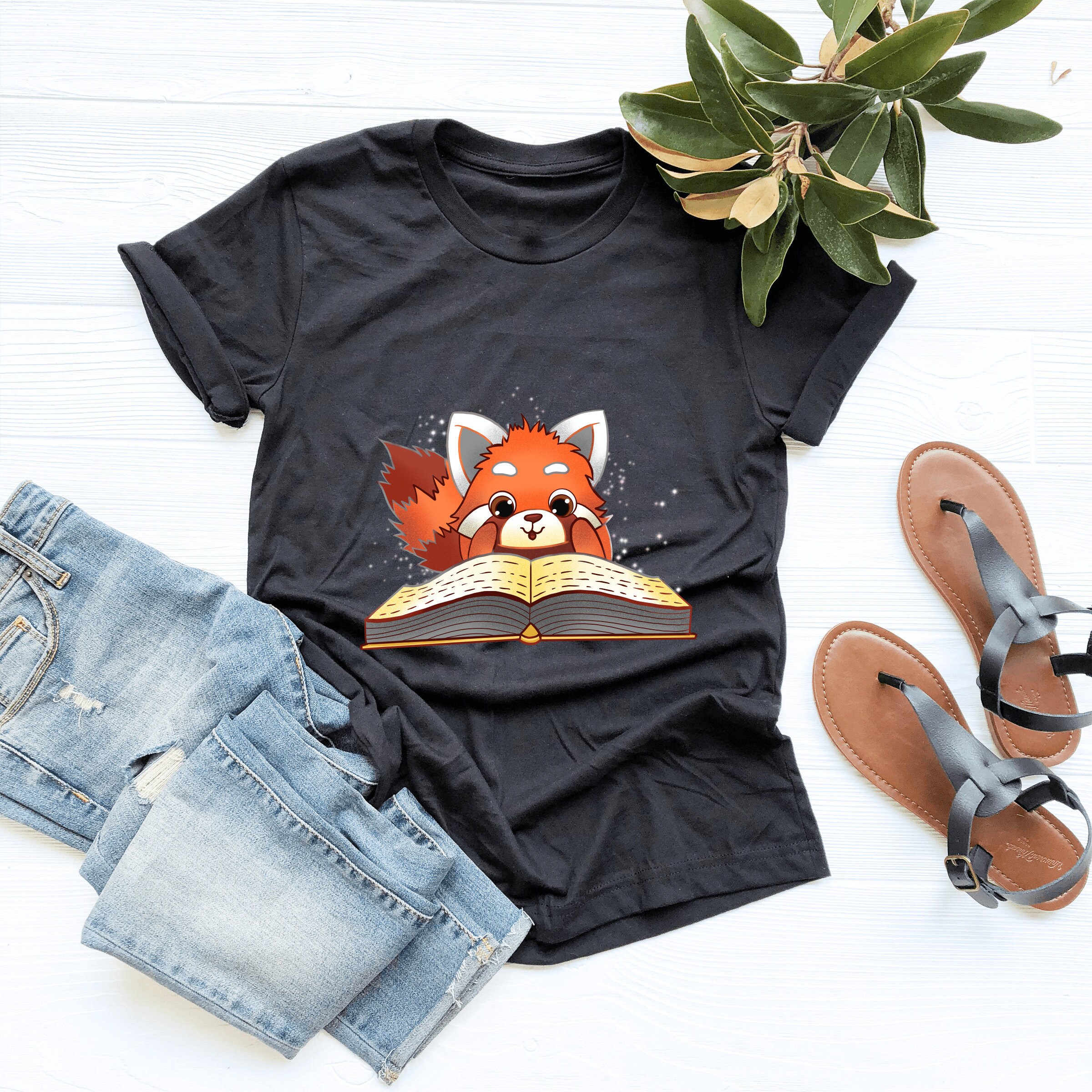 Red Panda Book Lover Shirt Red Panda Lover Shirt Book Lover | Etsy