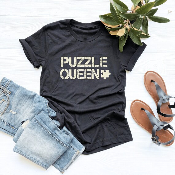 Puzzle Queen Shirt, Jigsaw Puzzle Shirt, Puzzle Lover Gift, Queen Shirt, Womens Shirt, V-Neck, Tank Top, Sweatshirt, Hoodie