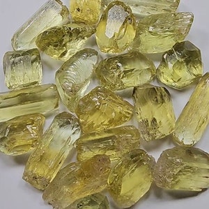 95.75ct Brazilian Heliodor Beryl Lot: Golden Yellow Facet Rough