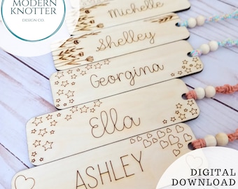Bookmarks (FILE only no physical product) - SVG Cut file (5 designs - heart, stars, flowers, space, dinosaurs)