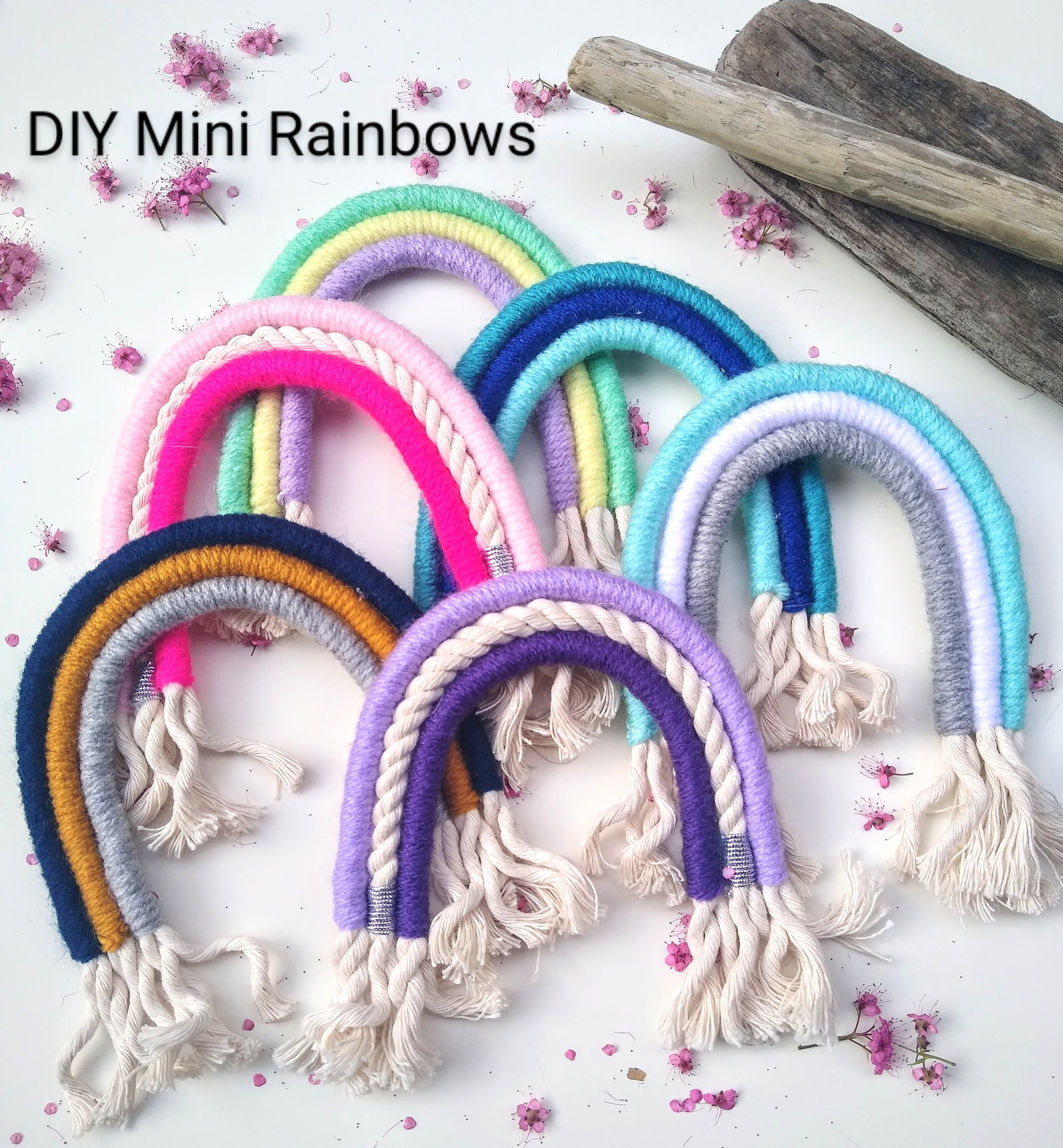 DIY Mini Macrame Rainbow Kit Etsy Canada