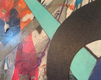 Abstract Human Condition Painting, Sharp