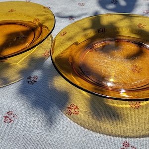 Set of Two Soup Plates, French Duralex Plates, Cereal Deep Plates, Vintage 80&#39;s