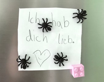 LEG0 Spinne Magnet Kühlschrank originelle Idee Ostergeschenk für sie für ihn Kindergeburtstag gruselig Spaß Deko Party Freund Freundin