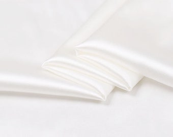 Solid Ivory White Stretch Silk Fabric Silk Double Joe Fabrics by the ...