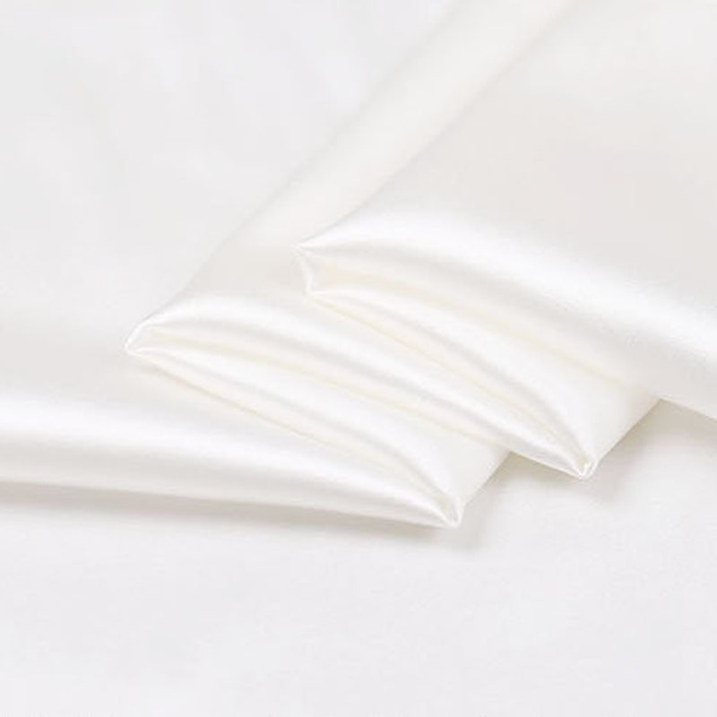 Off White Silk Charmeuse Wide main image 1