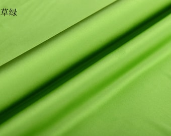 Grass Green Stretch Silk Satin Lining Fabric: 16 Momme, 55" Wide