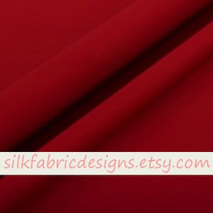 Solid Wine Red 100% Silk Crepe de Chine Fabric Width 140cm/55 inch 16 momme
