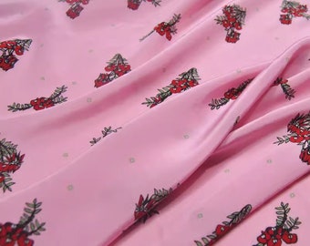 17 Momme Pink Crepe De Chine Silk Fabric 138 cm de ancho cortado a medida
