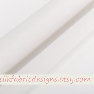 Solid White 100% Silk Crepe de Chine Fabric Lining Fabric Width 140cm/44 inch 16 momme