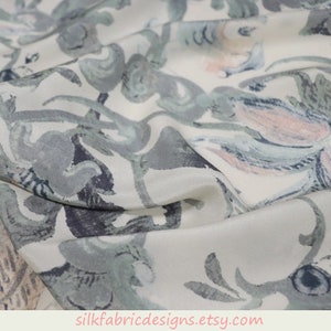 White 100% Silk Crepe de Chine Fabric  By the Yard