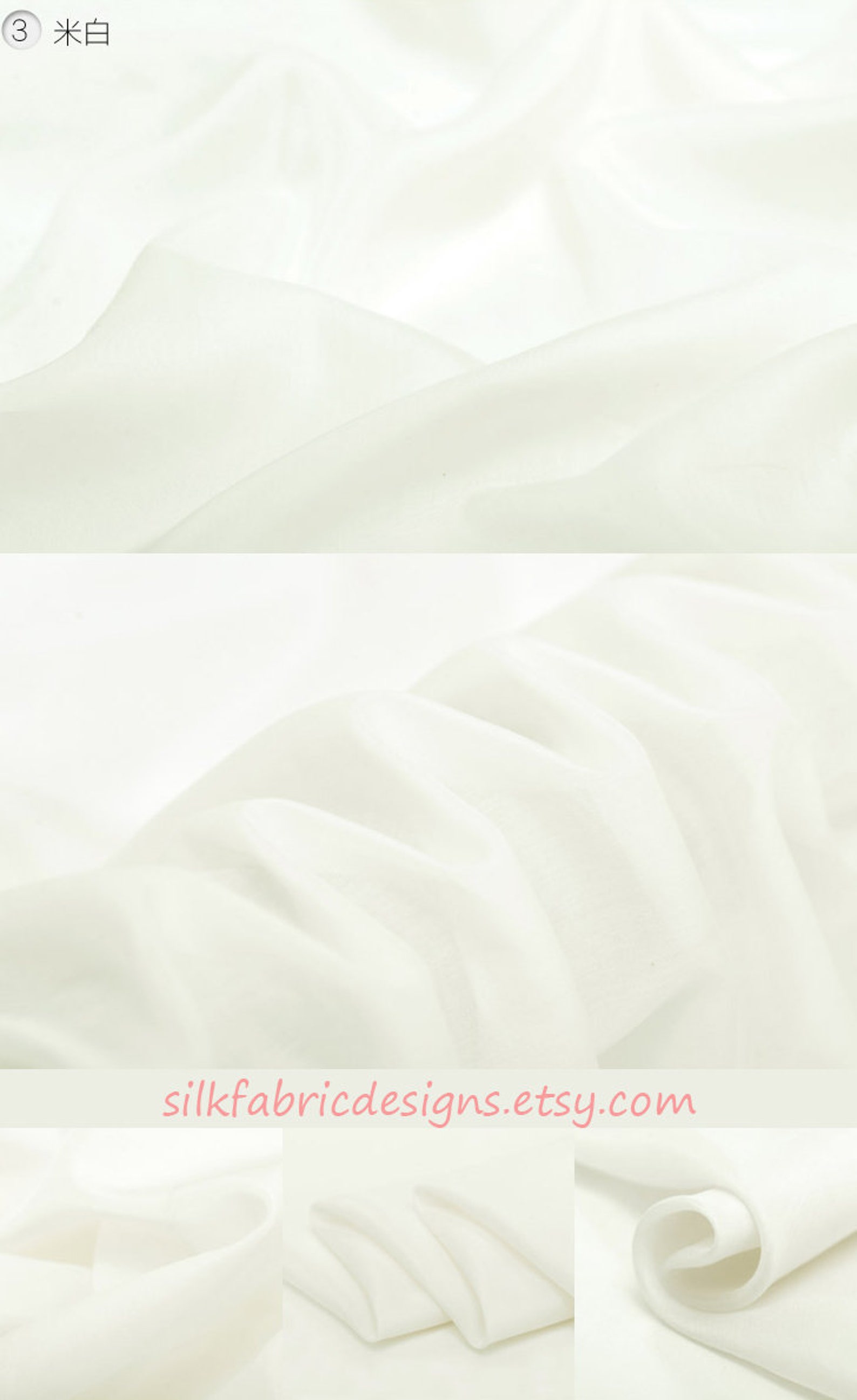 Solid Off-white Silk Cotton Blend Fabric Apparel Sewing Fabric - Etsy UK