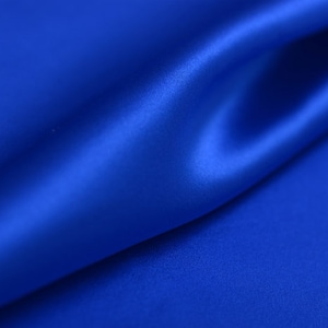 Solid Royal Blue 100% Stretch Silk Satin Lining Fabric By the Yard 16m/m Solid Lining Cloth
