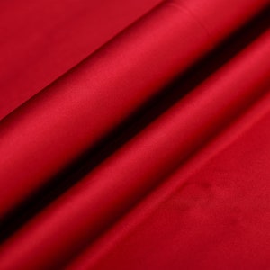 Solid Red wine 100% Stretch Silk Satin Lining Fabric By the Yard 16m/m Solid Lining Cloth