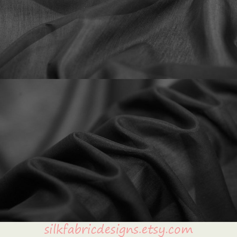 Black Blended Silk Novelties SMH-15 Fabric