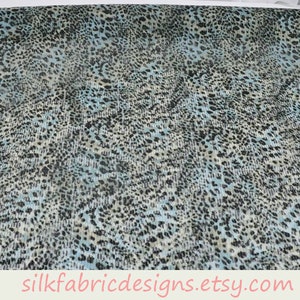 Groene luipaardprint Hollow Out Silk Cotton Blend Stof op maat gesneden 11 m/m