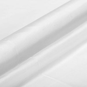 Solid White 100% Pure Silk Habotai Fabric Width 44 inch