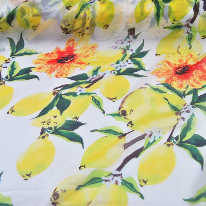 printed silk chiffon fabric by the yard