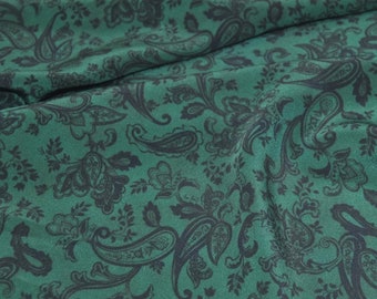 22 momme Paisley Print Silk Crepe de Chine Fabric by the yard