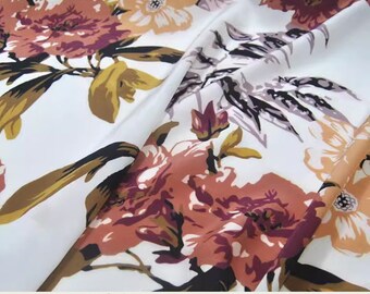 Tela de seda Crepe De Chine de 12 Momme, 140 cm de ancho, cortada a medida