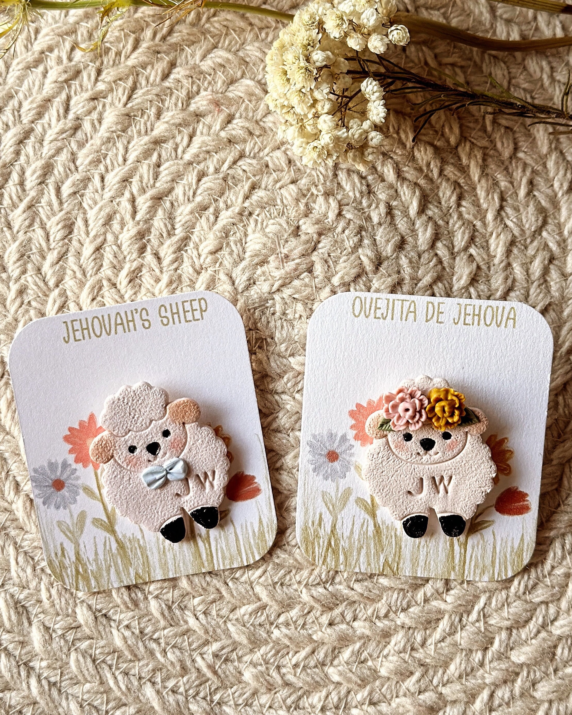 JW sheep pins