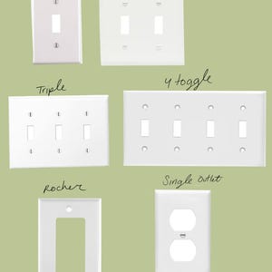 Cottage core big flowers light switch cover/plate for room/home image 4