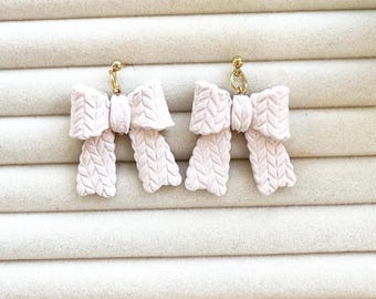 dangle bow earrings