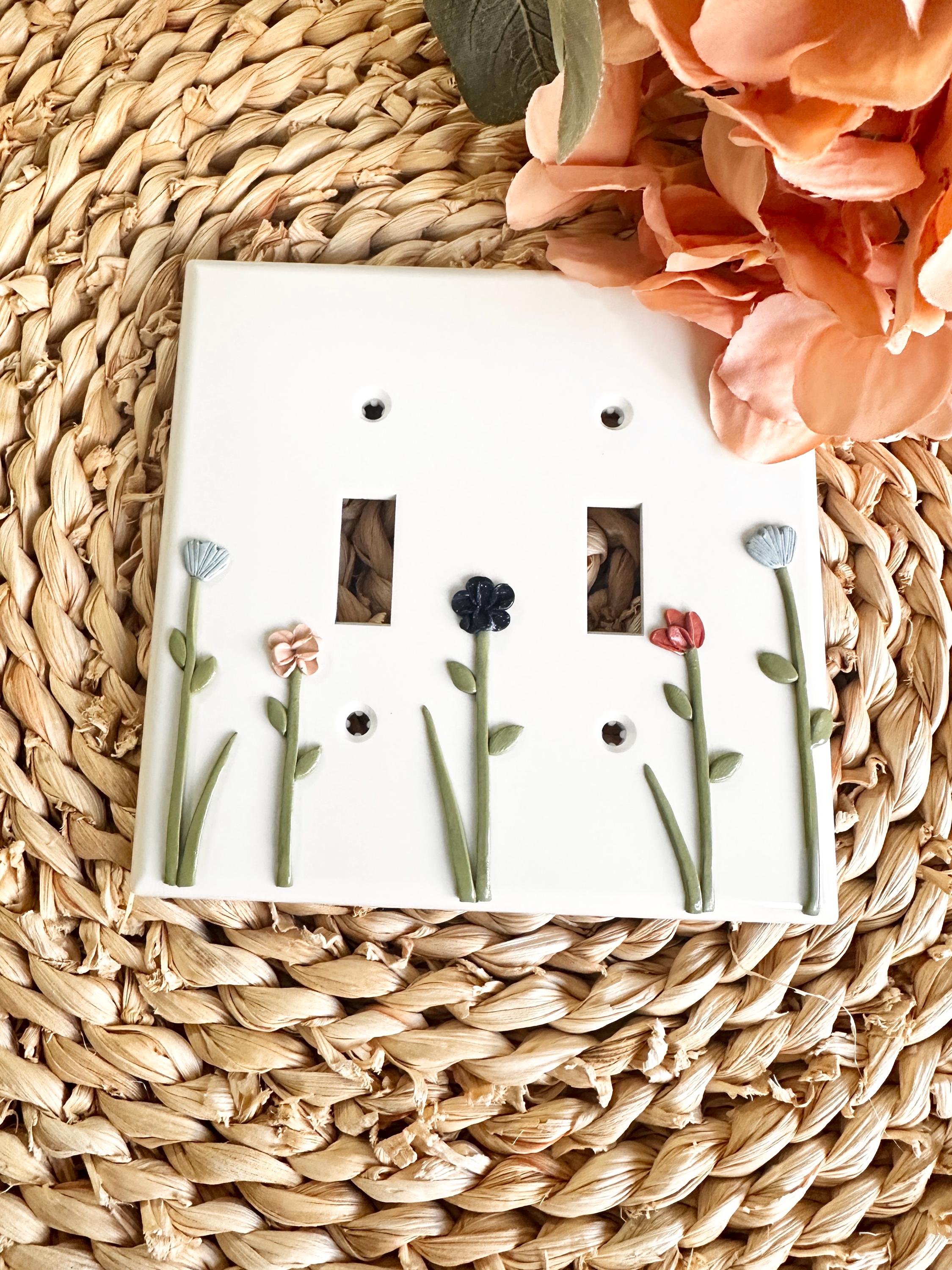 Cottage Core Growing Flowers Light Switch Cover/plate for Room