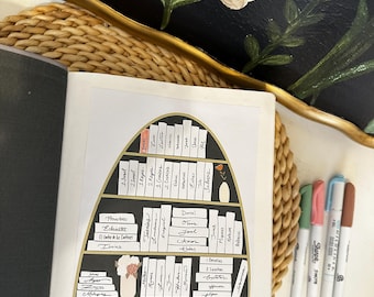 Bible reading tracker bookshelf