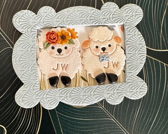 JW sheep couple magnet