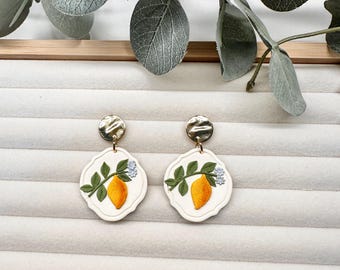 cottagecore lemon earrings