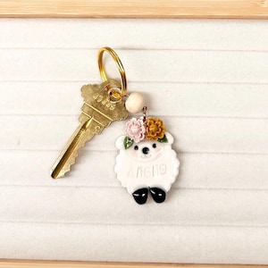 JW sheep keychain