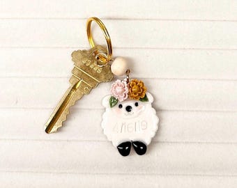 JW sheep keychain