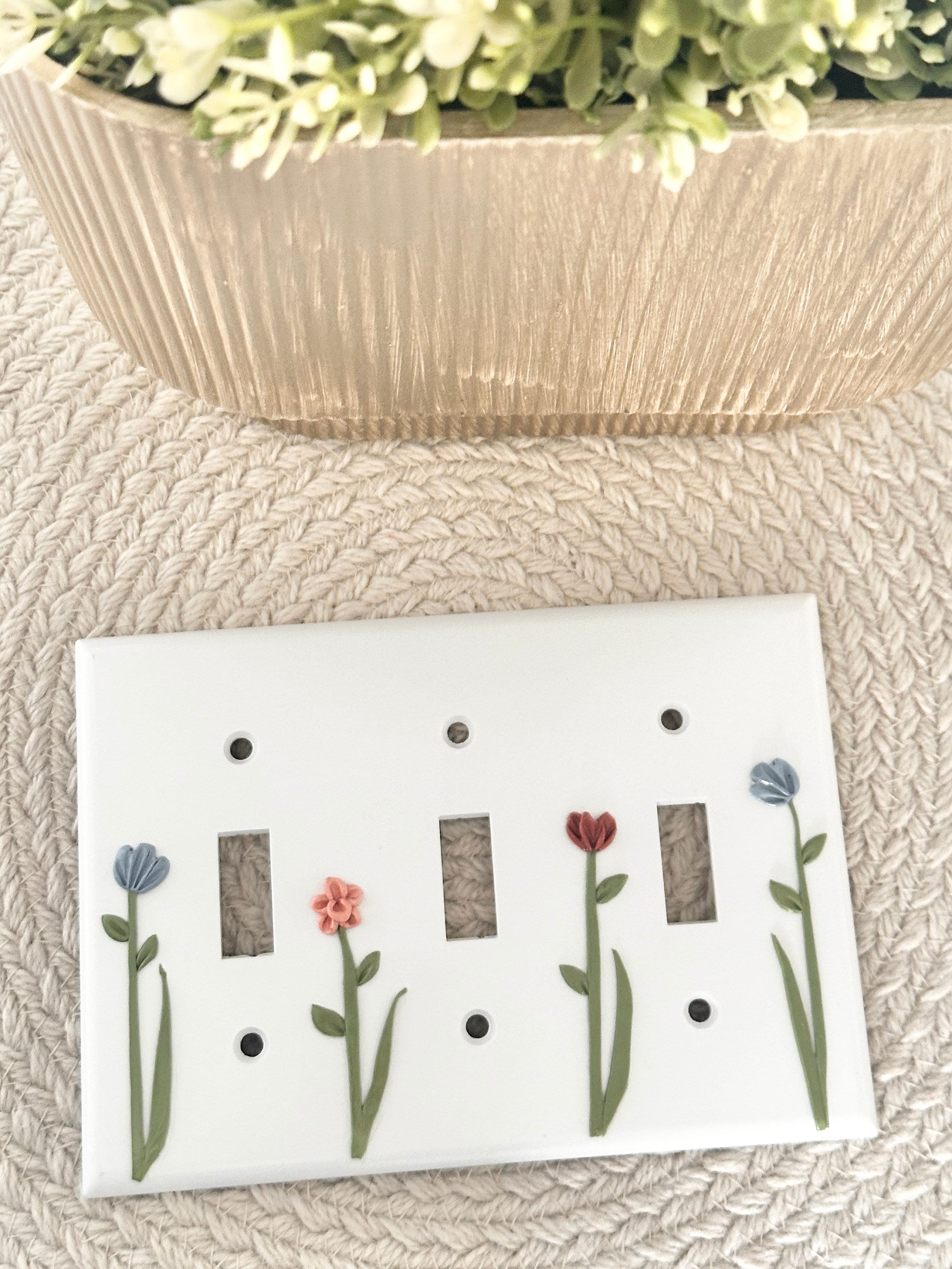 Cottage Core Growing Flowers Light Switch Cover/plate for Room