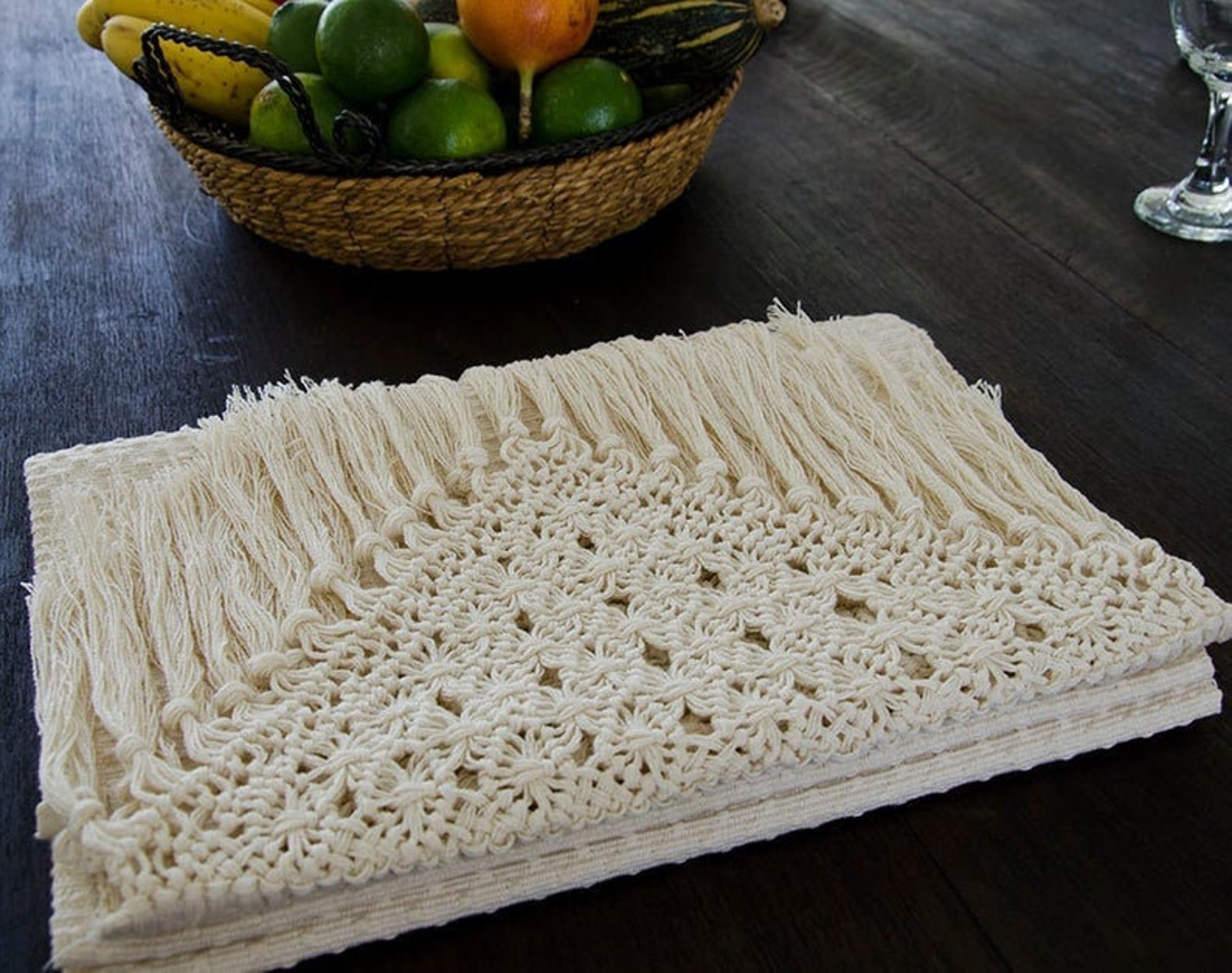 2m Macrame Table Runner (white) - Etsy