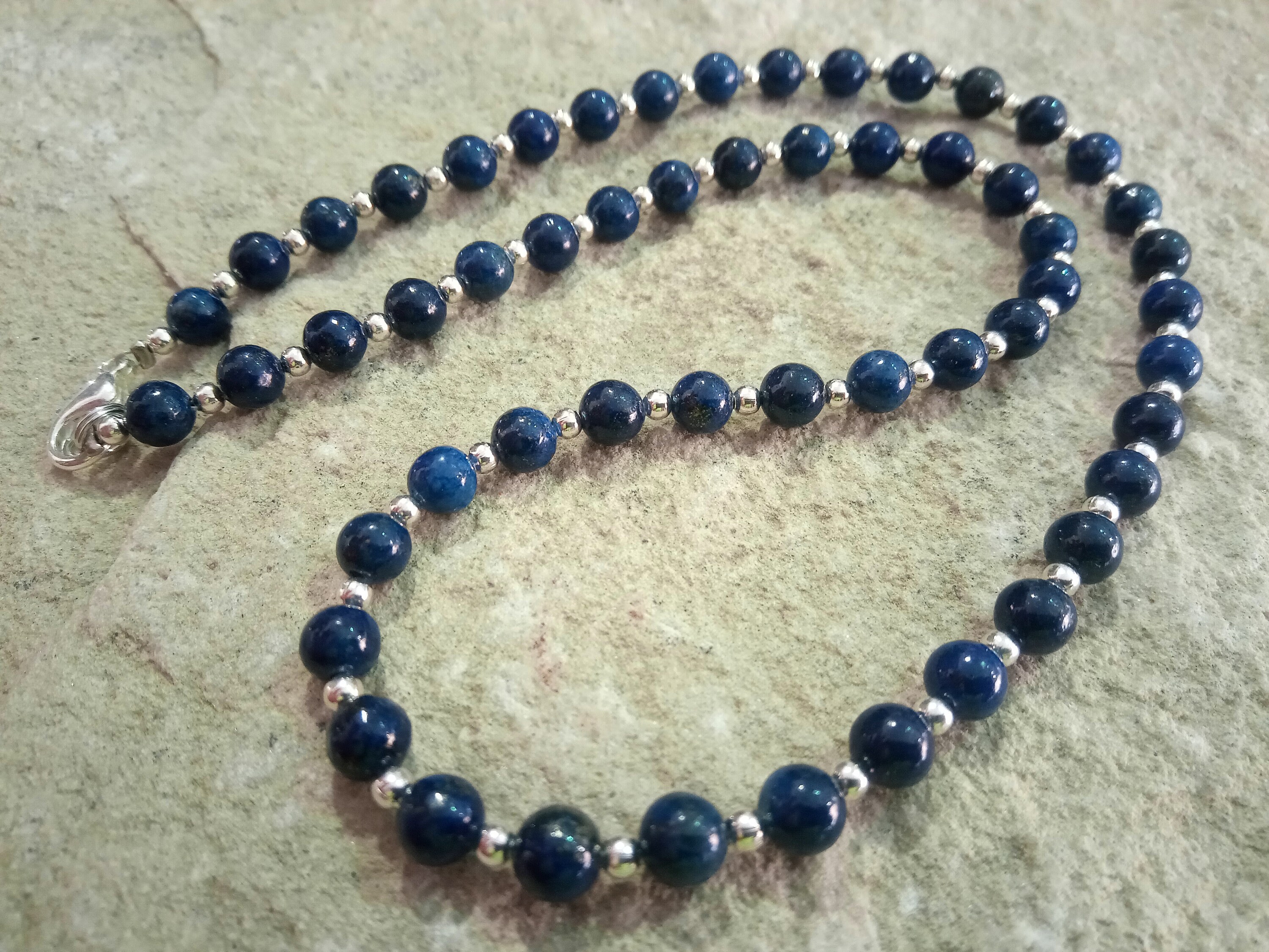 Lapis lazuli chain 6 mm different Lengths selectable 002 | Etsy