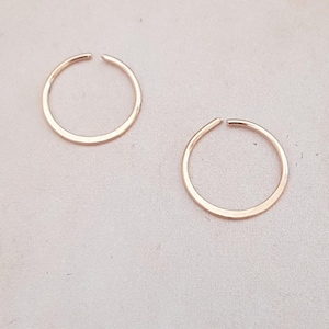 Hammered gold filled hoop earrings, Minimalist, Handmade, Small hoop earrings, Hoop earrings, Dainty, Delicate