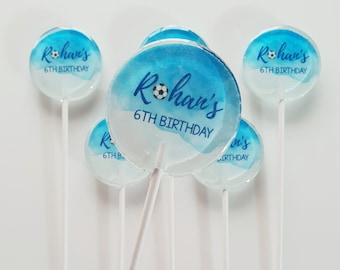 20 Personalised Lollipops: Edible Image Party Favors