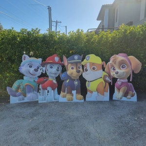 Paw Patrol Custom Character Cut Outs - CHOOSE YOUR CHARACTER - Ryder Marshall Skye Rubble Chase Rocky Zuma or Everest