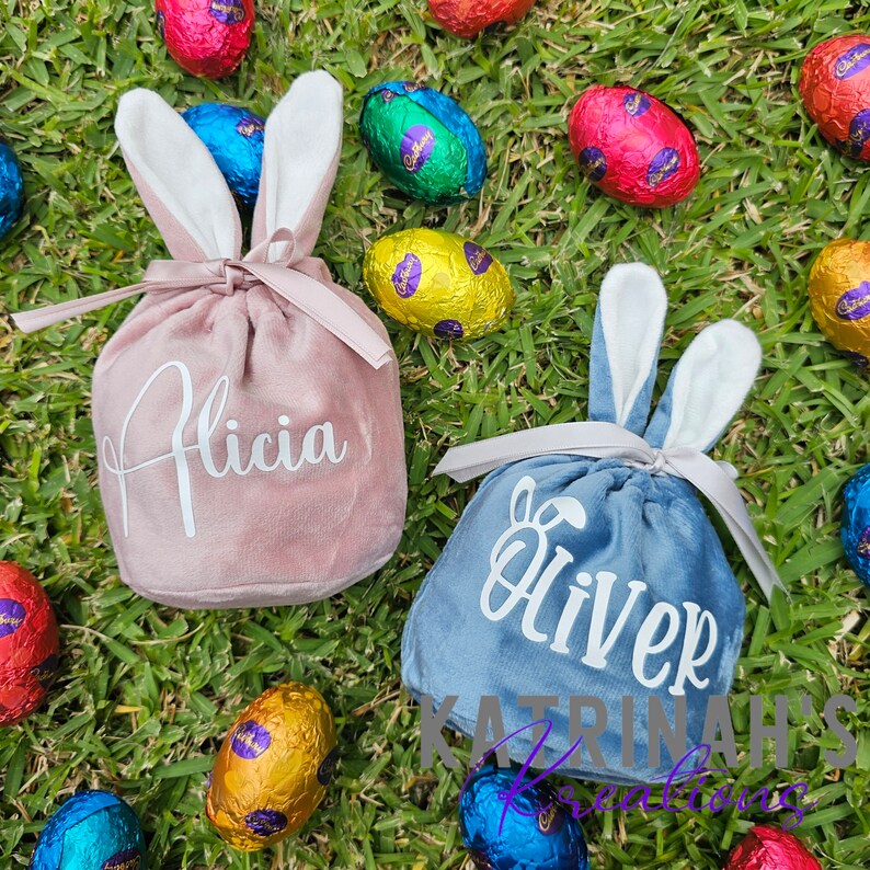 Personalised Easter Gift Bag kids easter gift egg hunt treat image 8