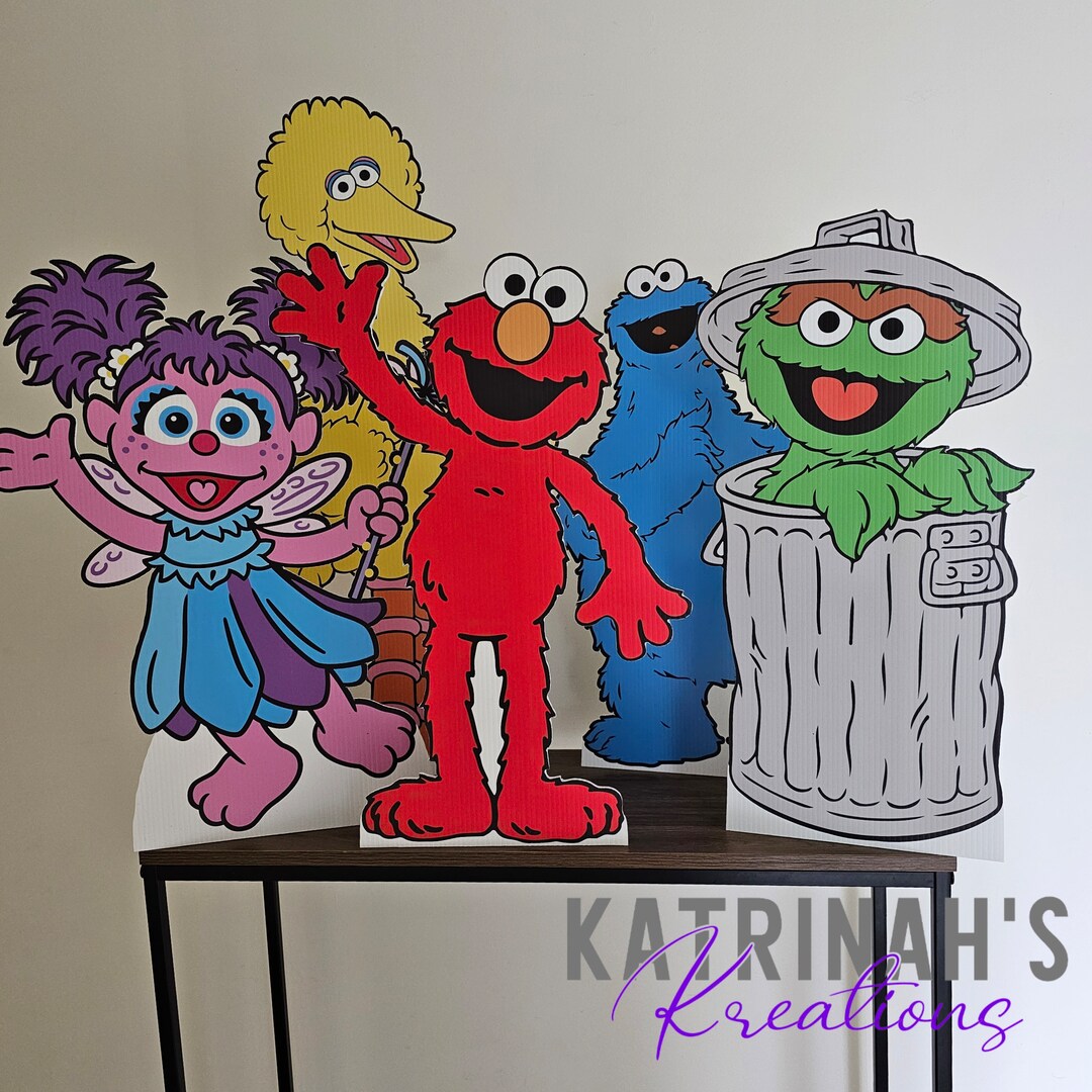 Sesame Street Cut Outs Standees CHOOSE YOUR CHARACTER Big Bird, Oscar, Elmo, Abby Cadabby ...