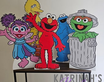Sesame Street Character Cutouts: Elmo, Big Bird, Cookie Monster